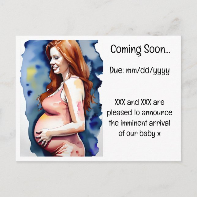 Pregnancy Announcement Postcard (Front)