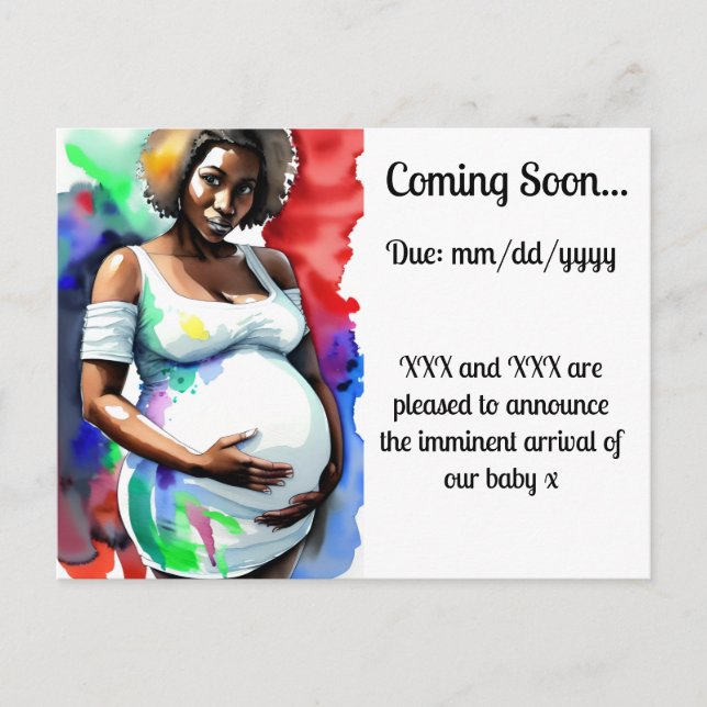 Pregnancy Announcement Postcard (Front)