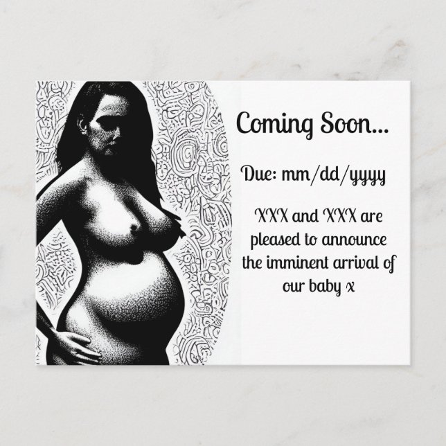 Pregnancy Announcement Postcard (Front)