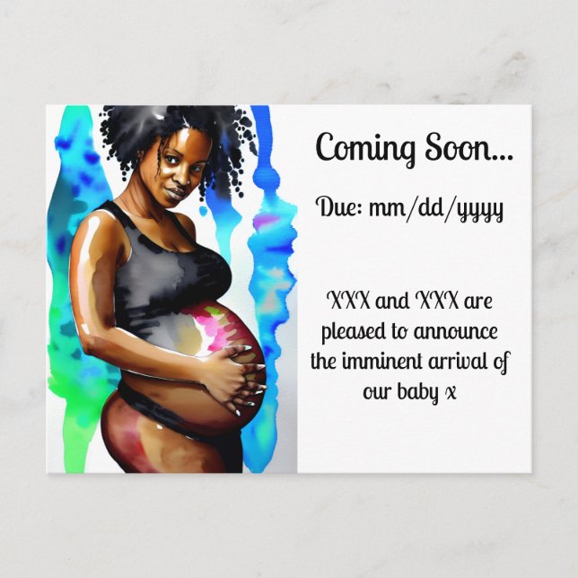 Pregnancy Announcement Postcard (Front)