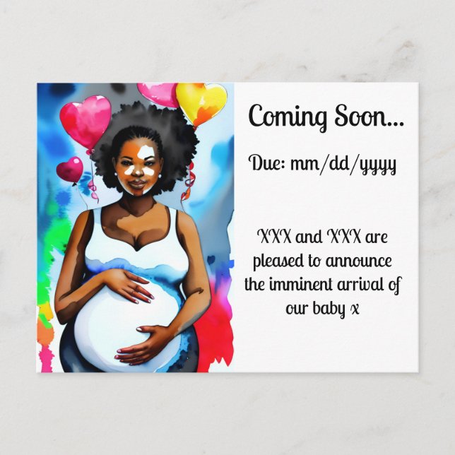 Pregnancy Announcement Postcard (Front)