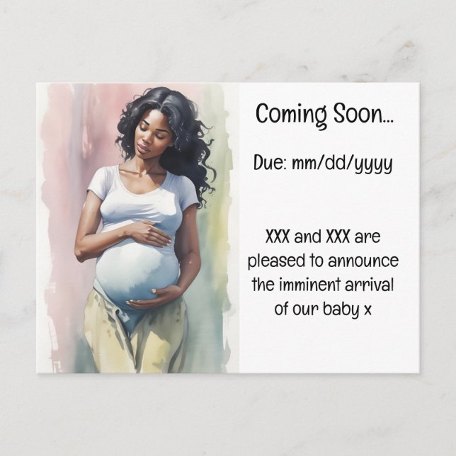 Pregnancy Announcement Postcard (Front)
