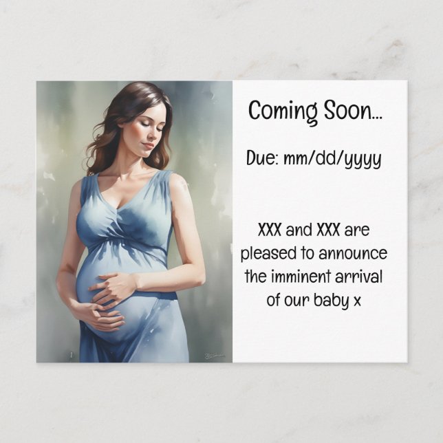 Pregnancy Announcement Postcard (Front)
