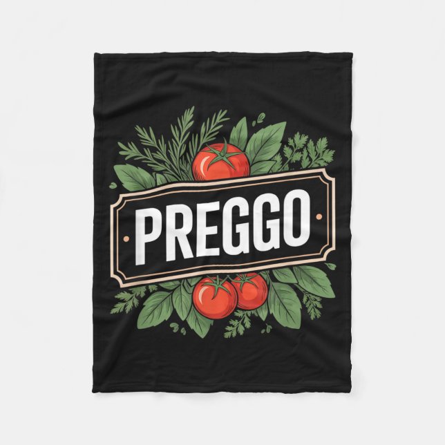 Pregnancy Announcement Prego Pasta Sauce Funny Pre Fleece Blanket (Front)