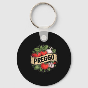 Pregnancy Announcement Prego Pasta Sauce Funny Pre Keychain