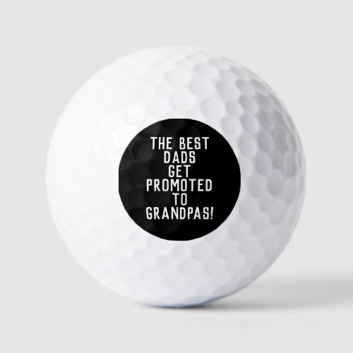 Pregnancy Announcement Promo Grandpa to be Gift Golf Balls