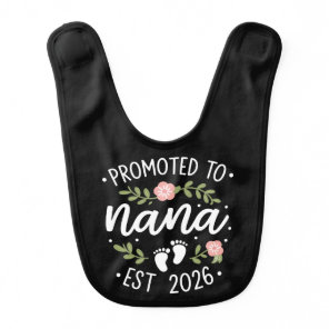 Pregnancy Announcement Promoted to Nana 2026 Baby Bib