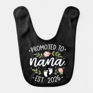 Pregnancy Announcement Promoted to Nana 2026 Baby Bib