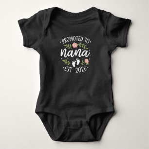 Pregnancy Announcement Promoted to Nana 2026  Baby Bodysuit