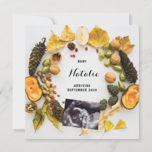 Pregnancy Announcement Pumpkin Fall Autumn Wreath