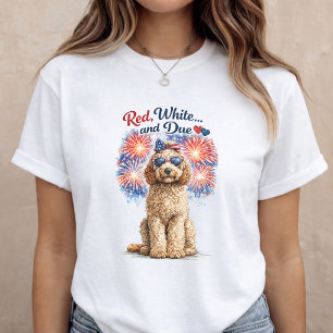 Pregnancy Announcement Red White and Due Mom to Be T-Shirt