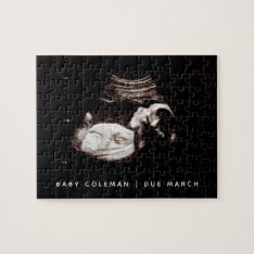 Pregnancy Announcement Sonogram Coming Soon Jigsaw Puzzle at Zazzle