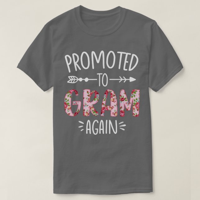 Pregnancy Announcement Soon To Be Gram Again Flora T-Shirt (Design Front)