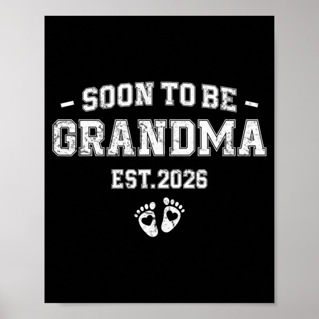 Pregnancy Announcement Soon To Be Grandma 2026  Poster (Front)