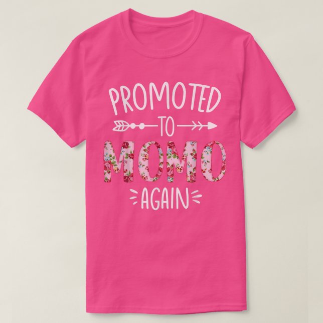 Pregnancy Announcement Soon To Be Momo Again Flora T-Shirt (Design Front)