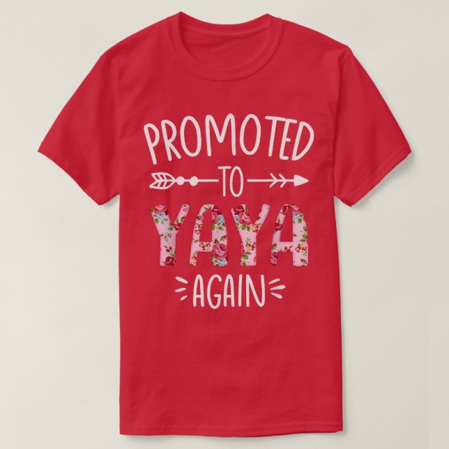 Pregnancy Announcement Soon To Be Yaya Again Flora T-Shirt (Design Front)