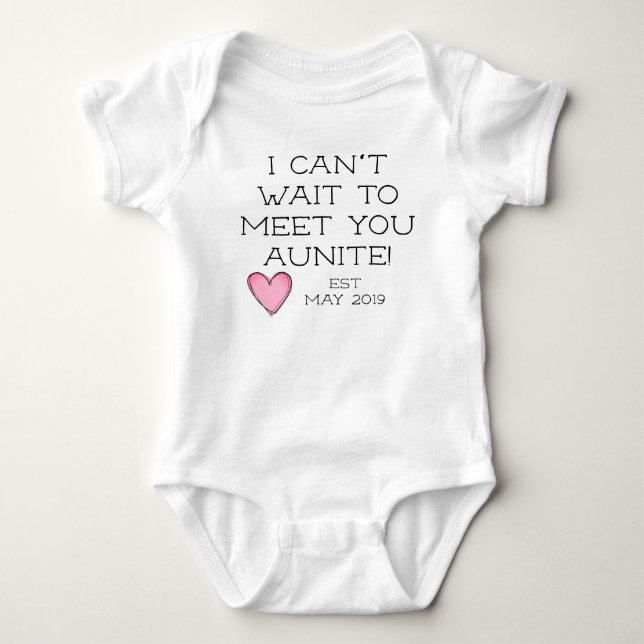 pregnancy announcement to grandma auntie baby bodysuit (Front)