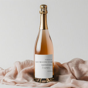 Pregnancy announcement to UNcle Auntie Newborn  Wine Label
