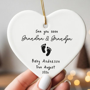 Pregnancy Announcement Ultra Sound Christmas Ceramic Ornament