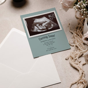 Pregnancy Announcement Ultrasound Scan Photo Card