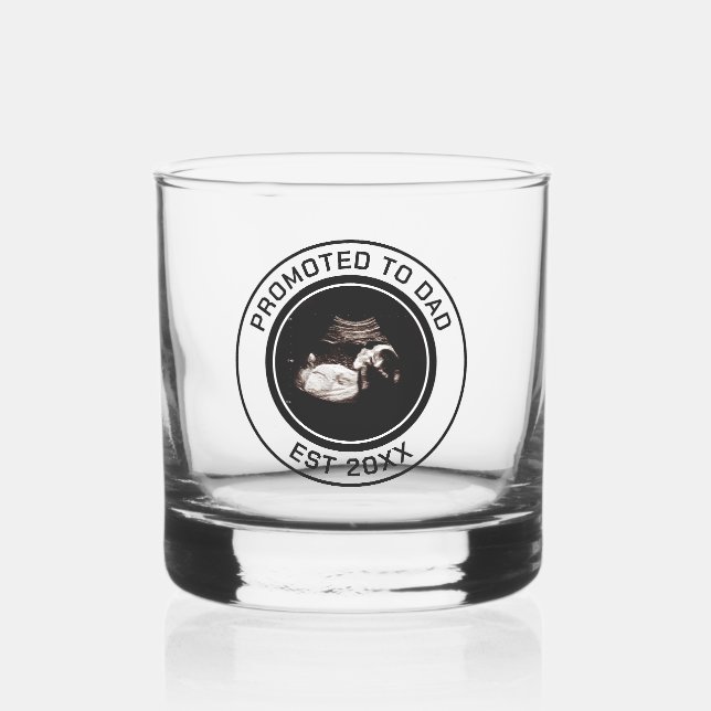 Pregnancy Announcement Whiskey Glass (Front)