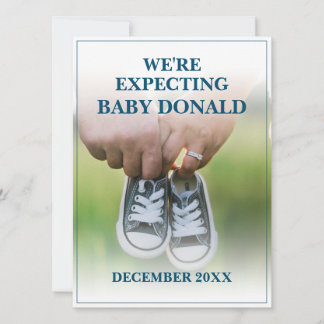 Pregnancy Announcement with Baby Shoes