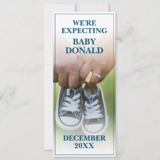 Pregnancy Announcement with Baby Shoes