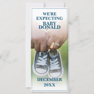Pregnancy Announcement with Baby Shoes