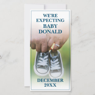 Pregnancy Announcement with Baby Shoes