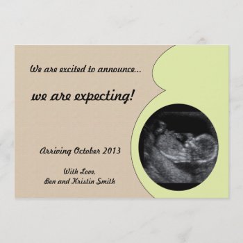 Pregnancy Announcement With Ultrasound Picture by FuzzyFeeling at Zazzle