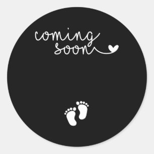 Pregnancy Announcet For Pregnant Mom To Be Coming Classic Round Sticker