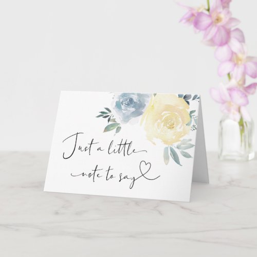 Pregnancy Baby Reveal For Family Blue Floral Card