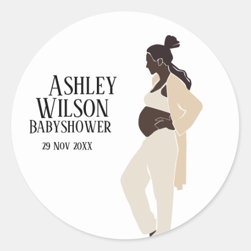 Pregnancy Baby Shower Style Classic Round Sticker