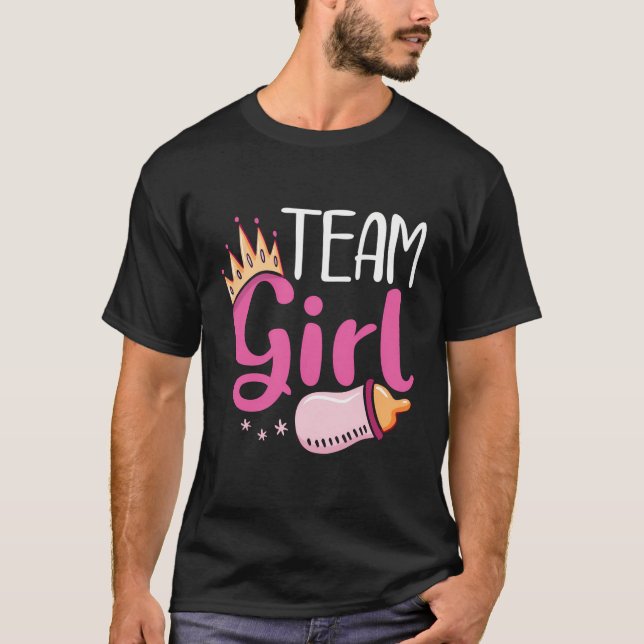 Pregnancy Baby Shower Team Future Dad Mom Gender R T-Shirt (Front)