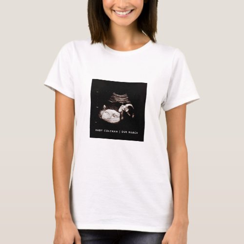Pregnancy Baby Sonogram Ultrasound Announcement T_Shirt