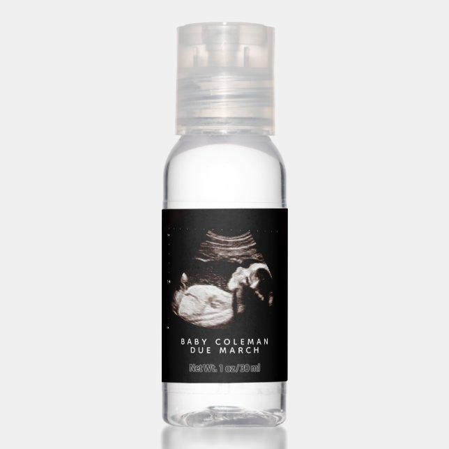 Pregnancy Baby Sonogram Ultrasound Photo New Mom Hand Sanitizer (Front)