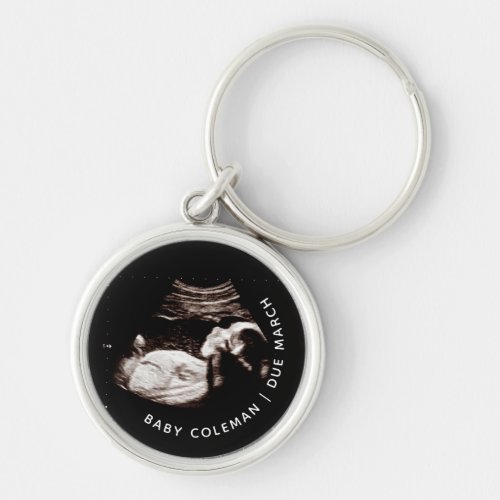 Pregnancy Baby Sonogram Ultrasound Photo New Mom Keychain
