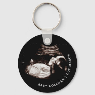 Pregnancy Baby Sonogram Ultrasound Photo New Mom Keychain