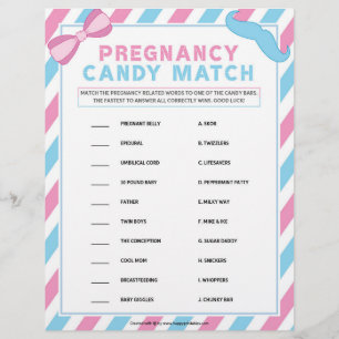 Pregnancy Candy Match [Gender Surprise] Letterhead