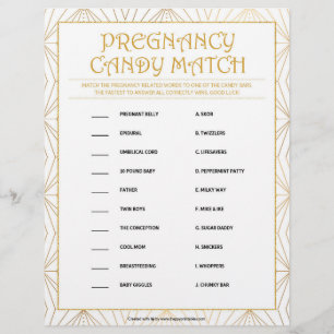 Pregnancy Candy Match [Golden Lines] Letterhead