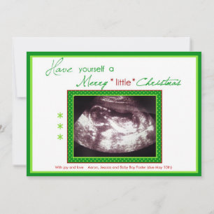 Pregnancy Christmas Card- Ultrasound Photo Holiday Card