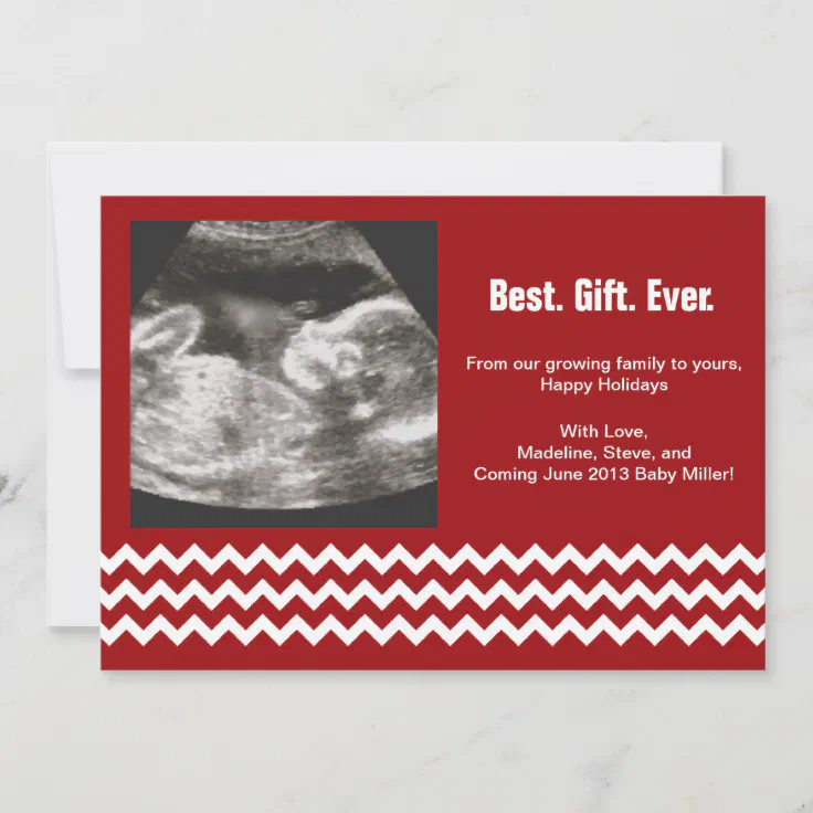 Pregnancy Christmas Cards Ultrasound Announcements Zazzle