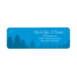 Pregnancy Christmas Return Address Label- Coming Label