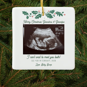 Pregnancy Christmas Tree Decor Ultrasound Baby Ceramic Ornament