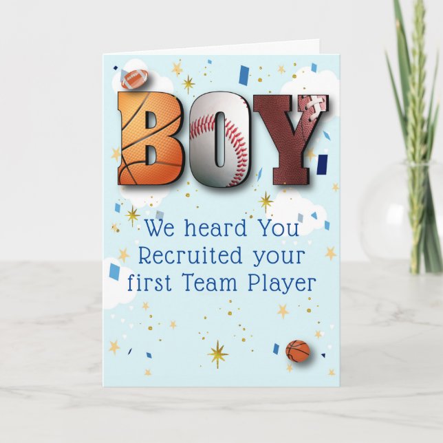 Pregnancy Congratulations New Boy Baby Card (Front)