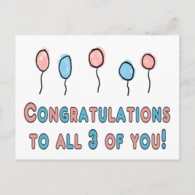 Pregnancy Congratulations Postcard (Front)