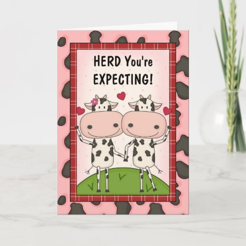 Pregnancy _ Cows for Expectant Mothers Card