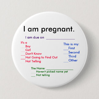 Pregnancy Details Pinback Button
