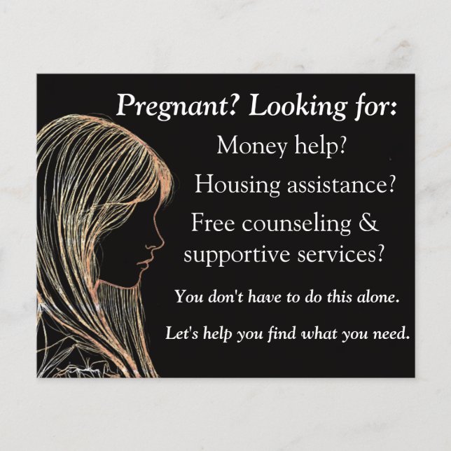 Pregnancy help and after abortion flyer (Front)