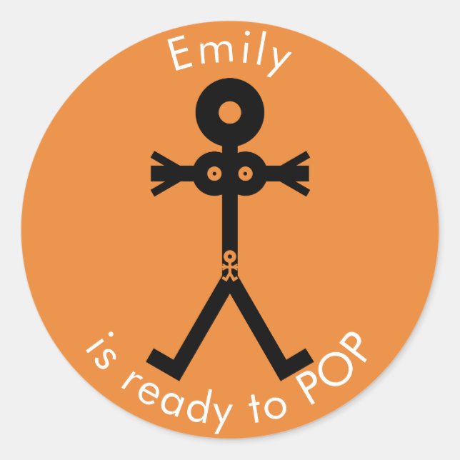 Pregnancy Icon Ready to POP Classic Round Sticker (Front)